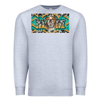 Heather Grey english bulldog mom  license plate template Premium Sweatshirt - BarkalooDesign