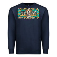 Navy english bulldog mom  license plate template Premium Sweatshirt - BarkalooDesign