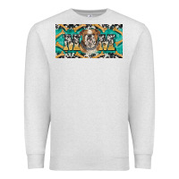 Oatmeal Heather english bulldog mom  license plate template Premium Sweatshirt - BarkalooDesign