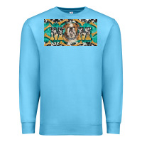 Ocean Blue english bulldog mom  license plate template Premium Sweatshirt - BarkalooDesign