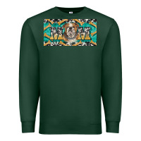 Sports Green english bulldog mom  license plate template Premium Sweatshirt - BarkalooDesign