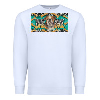 White english bulldog mom  license plate template Premium Sweatshirt - BarkalooDesign