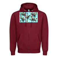 Burgundy spinosaurus sippy cup Zipper Hoodie - Artiststas