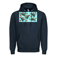 Navy spinosaurus sippy cup Zipper Hoodie - Artiststas