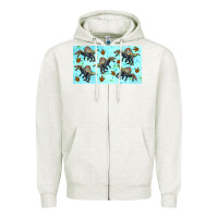 Oatmeal Heather spinosaurus sippy cup Zipper Hoodie - Artiststas