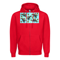 Red spinosaurus sippy cup Zipper Hoodie - Artiststas