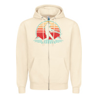 Sandshell Softball Retro Vintage 80s Style Player Gift Zipper Hoodie - longCreatives