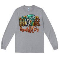 Heather Grey hair hustler Long Sleeve Tee - OliviaCreatesArt