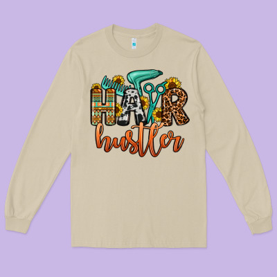 Hair Hustler Long Sleeve Tee Designed By Oliviacreatesart