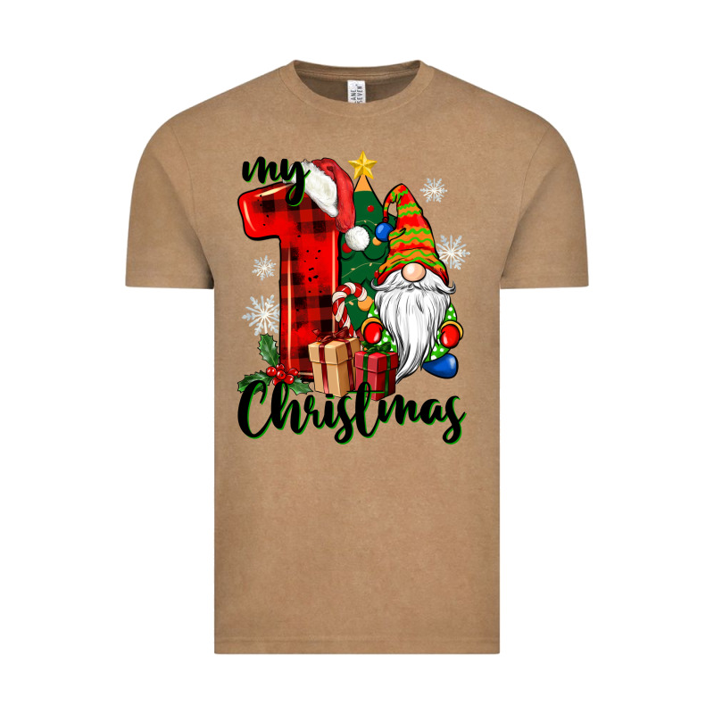 My First Christmas Gnome Vintage Tee by CowGirlArtShop | Teevron