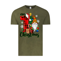 Vintage Olive my first christmas gnome Vintage Tee - CowGirlArtShop