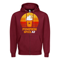 Burgundy pumpkin spice af retro vintage background happy halloween Zipper Hoodie - longCreatives