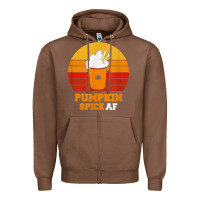Chestnut pumpkin spice af retro vintage background happy halloween Zipper Hoodie - longCreatives