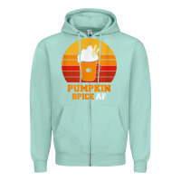 Seafoam pumpkin spice af retro vintage background happy halloween Zipper Hoodie - longCreatives