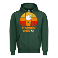 Sports Green pumpkin spice af retro vintage background happy halloween Zipper Hoodie - longCreatives