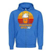 True Royal pumpkin spice af retro vintage background happy halloween Zipper Hoodie - longCreatives