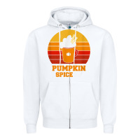 White pumpkin spice af retro vintage background happy halloween Zipper Hoodie - longCreatives
