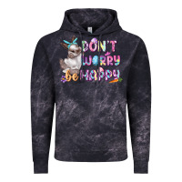 Cloud Black Don't worry be happy Easter Vintage Hoodie - CowGirlArtShop