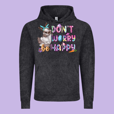 Don't Worry Be Happy Easter Vintage Hoodie Designed By Cowgirlartshop