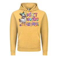 Vintage Mustard Don't worry be happy Easter Vintage Hoodie - CowGirlArtShop