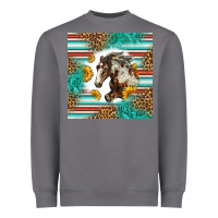 Storm western mustang horse Heavyweight Sweatshirt - LillyAllenDesigns