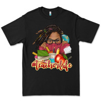 Black afro woman teacher life Premium Tee - NancyCooperArtShop