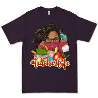 Plum afro woman teacher life Premium Tee - NancyCooperArtShop