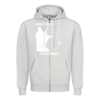 Dove Grey MN Minnesota Fishing T Gift for Fishermen and Anglers Zipper Hoodie - longCreatives