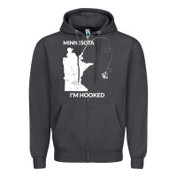 Smoke MN Minnesota Fishing T Gift for Fishermen and Anglers Zipper Hoodie - longCreatives