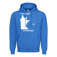True Royal MN Minnesota Fishing T Gift for Fishermen and Anglers Zipper Hoodie - longCreatives