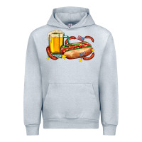 Hot Dog And Beer With Stars And Usa Flags Urban Hoodie | Teevron