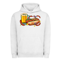 Pigment Lunar Rock hot dog and beer with stars and usa flags Urban Hoodie - AdoDesignShop