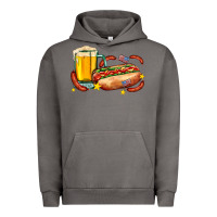 Pigment Tornado hot dog and beer with stars and usa flags Urban Hoodie - AdoDesignShop