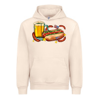 Sandshell hot dog and beer with stars and usa flags Urban Hoodie - AdoDesignShop
