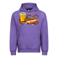 Tulip hot dog and beer with stars and usa flags Urban Hoodie - AdoDesignShop