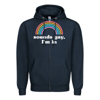 Navy Sounds Gay, I'm In Zipper Hoodie - longCreatives