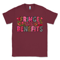Burgundy Fringe with benefits Valentine's Day Classic Tee - HowdyJamesFarm