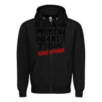 Black halloween alabama prisoner party costume tshirt Zipper Hoodie - longCreatives