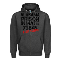 Charcoal Heather halloween alabama prisoner party costume tshirt Zipper Hoodie - longCreatives