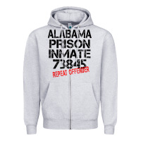 Heather Grey halloween alabama prisoner party costume tshirt Zipper Hoodie - longCreatives