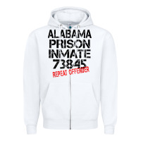 White halloween alabama prisoner party costume tshirt Zipper Hoodie - longCreatives