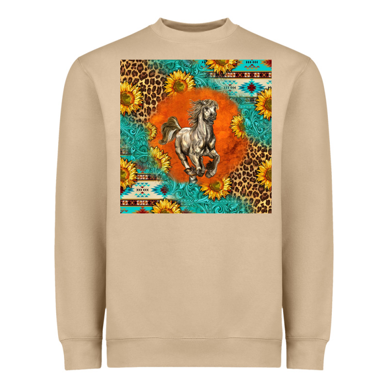 Western Percheron Horse Heavyweight Sweatshirt by LillyAllenDesigns | Teevron