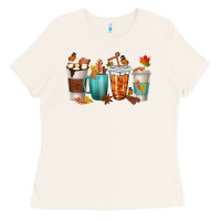 Bone Thankful Coffee Cups Ladies Tee - texasbilliewilder