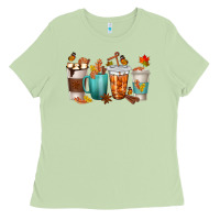 Matcha Thankful Coffee Cups Ladies Tee - texasbilliewilder