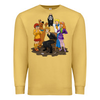 Antique Gold surprise!  scooby dog with friends funny halloween Premium Sweatshirt - longCreatives