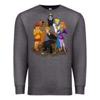 Charcoal Heather surprise!  scooby dog with friends funny halloween Premium Sweatshirt - longCreatives