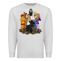 Dove Grey surprise!  scooby dog with friends funny halloween Premium Sweatshirt - longCreatives