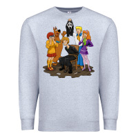 Heather Grey surprise!  scooby dog with friends funny halloween Premium Sweatshirt - longCreatives