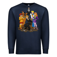 Navy surprise!  scooby dog with friends funny halloween Premium Sweatshirt - longCreatives