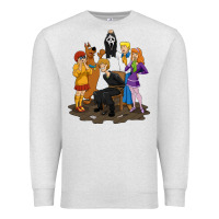 Oatmeal Heather surprise!  scooby dog with friends funny halloween Premium Sweatshirt - longCreatives